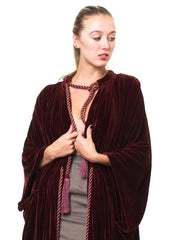 1920 Luxurious Burgundy Long Velvet Masonic Robe