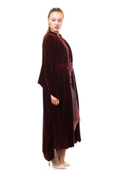 1920 Luxurious Burgundy Long Velvet Masonic Robe