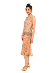 1920s Beaded Flapper Era Dress