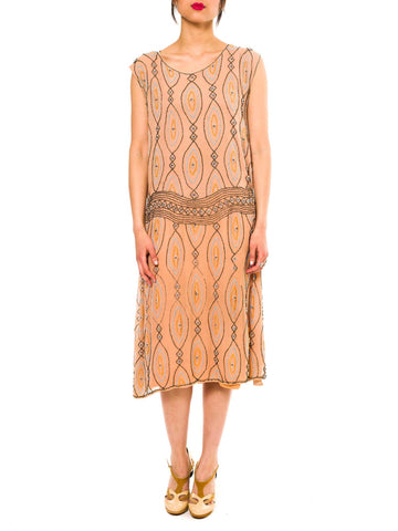 1920s Beaded Flapper Era Dress