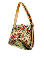 1880s Museum Fairy Tale Purse Embellished with Tiny Caviar Beading Design