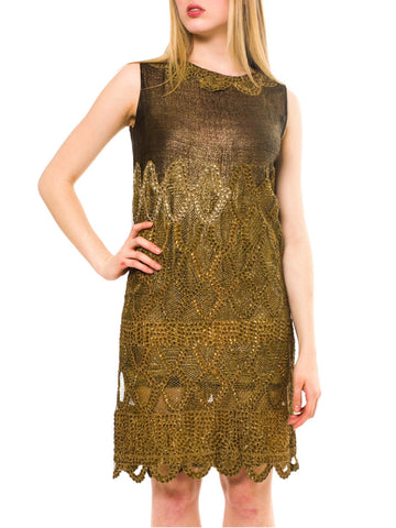 1920s Fully Embroidered Gold Lamé