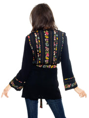 1930s Lamé Jacquard Striped Bohemian Inspired Tunic