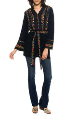 1930s Lamé Jacquard Striped Bohemian Inspired Tunic