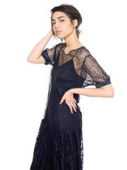 1920s Art Deco Spiderweb Lace Dress