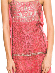 1920s Art Deco Silver Lamé Lace Dress