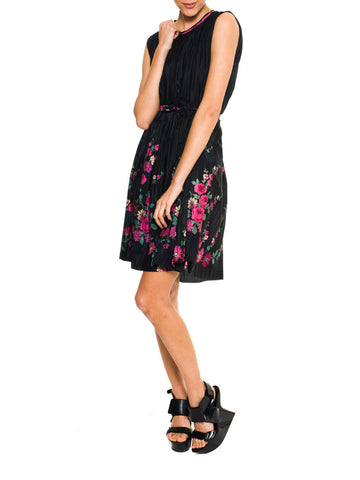 1920s Floral Silk Dress