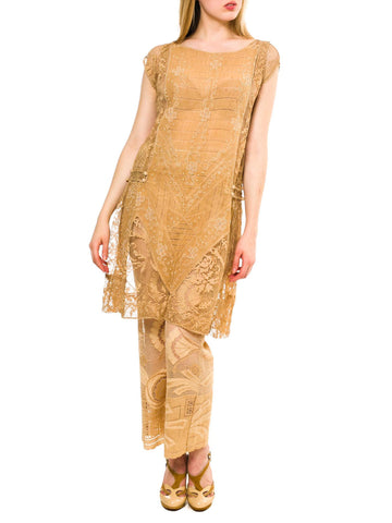 1920s Hand Embroidered Art Deco Masterpiece