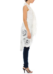1900s Vintage White Lace Kaftan