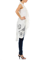 1900s Vintage White Lace Kaftan