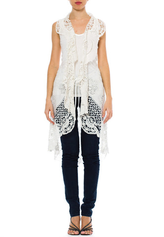 1900s Vintage White Lace Kaftan