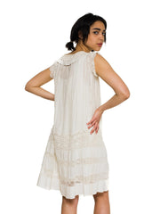 1920s Baby Doll Irish Crochet Detailed Dress